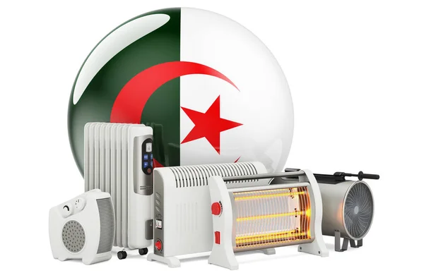 Bandera Argelina Con Calefacción Fabricación Comercio Servicio Convección Ventilador Calentadores —  Fotos de Stock