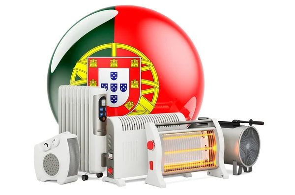 Bandeira Portuguesa Com Dispositivos Aquecimento Fabricação Comercialização Serviço Convecção Ventilador — Fotografia de Stock