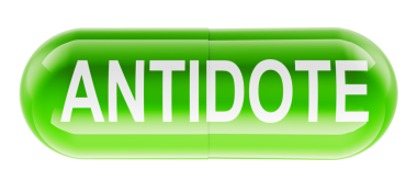 Panzehir, yeşil tıbbi kapsül. Şeffaf arkaplanda 3B görüntüleme izole edildi