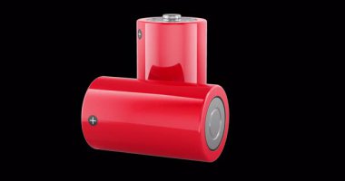 Büyük ölçekli piller döndürme animasyonu, kusursuz döngü özelliği var. Şeffaf arkaplanda 3B görüntüleme izole edildi