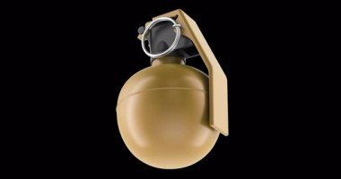 El bombası döndürme animasyonu kusursuz bir şekilde çevrilebilir. Şeffaf arkaplanda 3B görüntüleme izole edildi