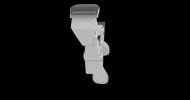 Kısırlaştırma pensesi, veteriner hadım edicisi rotasyon animasyonu kusursuz bir şekilde çevrilebilir. Şeffaf arkaplanda 3B görüntüleme izole edildi