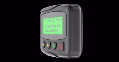 Klasik çağrı cihazı, çağrı cihazı döndürme animasyonu kusursuz bir şekilde çevrilebilir. Şeffaf arkaplanda 3B görüntüleme izole edildi