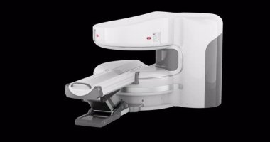 MRI tarayıcısını aç, Tıbbi Görüntüleme Cihazı döndürme animasyonu sorunsuz bir şekilde çevrilebilir. Şeffaf arkaplanda 3B görüntüleme izole edildi