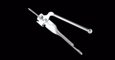 Manuel Konserve Açacağı, Konserve Açacağı döndürme animasyonu sorunsuz bir şekilde çevrilebilir. Şeffaf arkaplanda 3B görüntüleme izole edildi