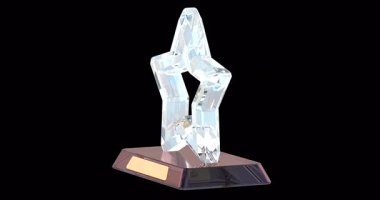 Cam yıldız rotasyonu animasyonu kusursuz bir şekilde çevrilebilir. Şeffaf arkaplanda 3B görüntüleme izole edildi