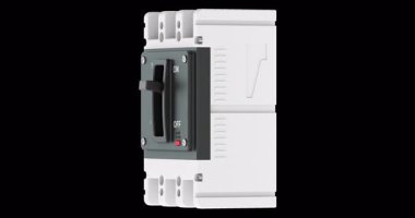 Devre kesici anahtar döndürme animasyonu sorunsuz bir şekilde çevrilebilir. Şeffaf arkaplanda 3B görüntüleme izole edildi