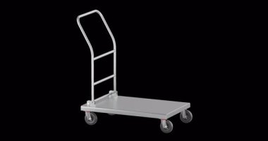 Platform vagon döndürme animasyonu kusursuz bir şekilde çevrilebilir. Şeffaf arkaplanda 3B görüntüleme izole edildi