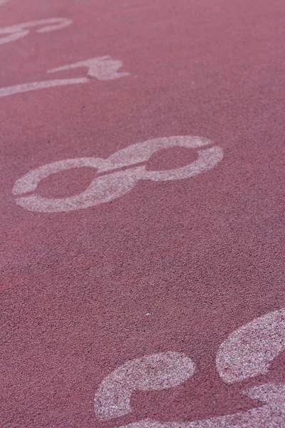 Pista de curse roșie pe Stadionul Național . — Fotografie, imagine de stoc