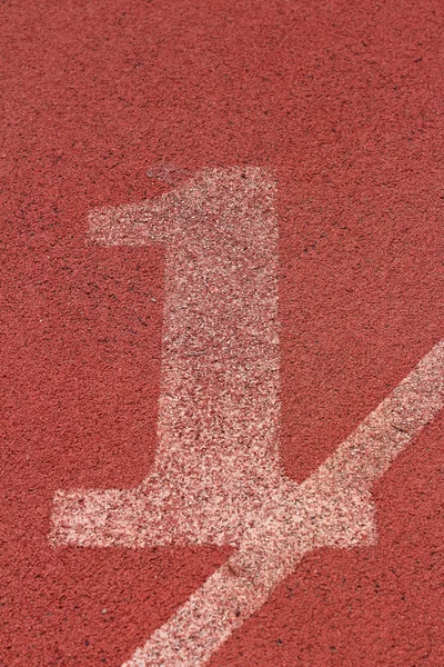 Running track number - for the athletes — Stock Photo, Image