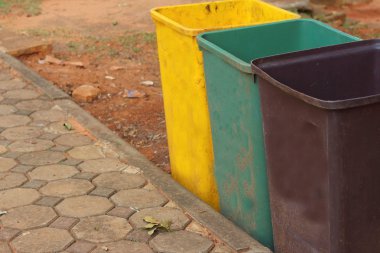 Sarı, yeşil, kahverengi depo gözleri parkta.