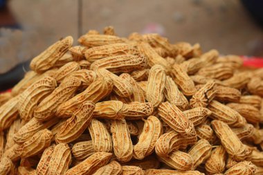 Piyasada tepsisinde haşlanmış fıstık