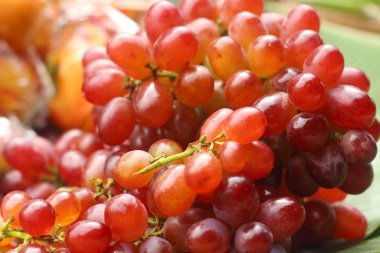 Taze meyve üzüm piyasada kapatın.