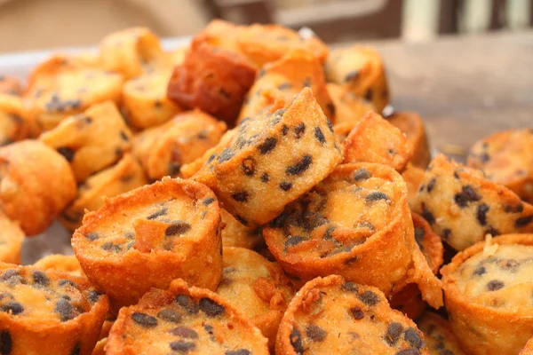 Thailand dessert, Mix flour, coconut and then fried. — Stock Photo, Image