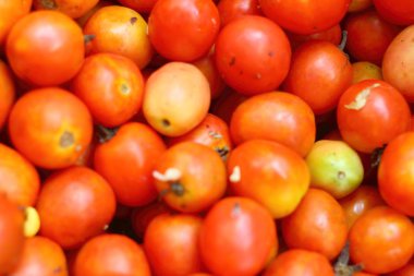 Bir tepsi içinde belgili tanımlık çarşı taze domates