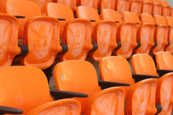 Seat grandstand in an empty stadium — Stock Photo, Image