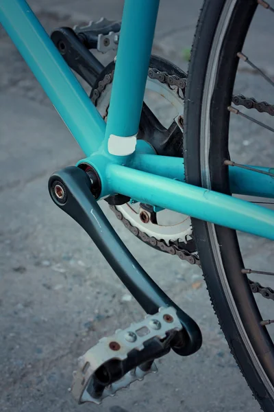 Apoio para os pés de bicicletas estacionadas no parque . — Fotografia de Stock