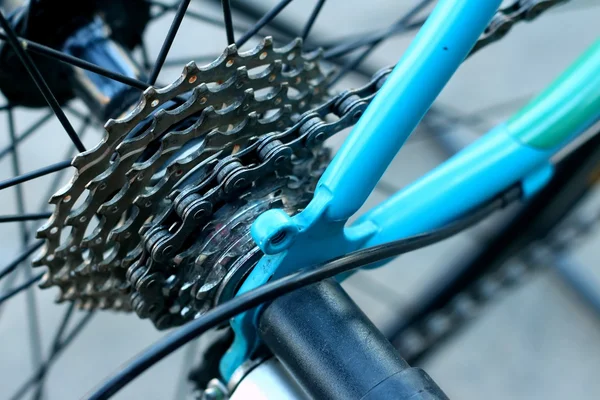 Piñón de bicicletas estacionado en el parque . —  Fotos de Stock