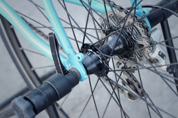 Piñón de bicicletas estacionado en el parque . —  Fotos de Stock