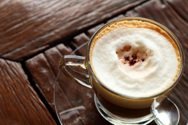 Sıcak latte kahve bir fincan — Stok fotoğraf