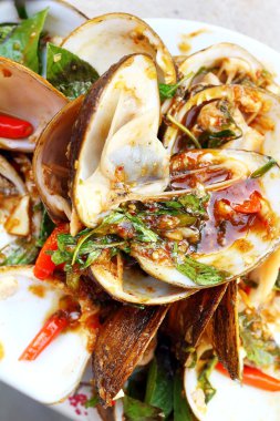 Buğulanmış midye Close-Up