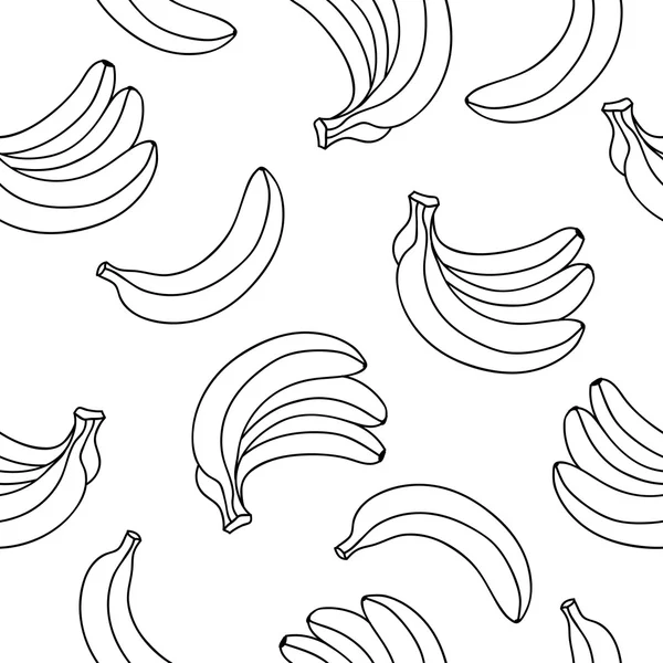 Бесшовный векторный рисунок бананов — стоковый вектор