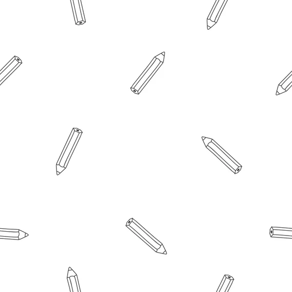Безшовний векторний візерунок з олівцями — стоковий вектор