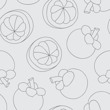 Sorunsuz vektör desen tropikal mangosten meyve