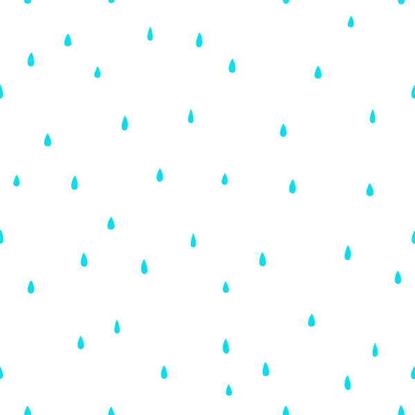 Naadloze vector patroon van blauwe waterdruppels — Stockvector