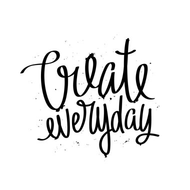 Hat günlük oluşturun. Modaya uygun yazı.