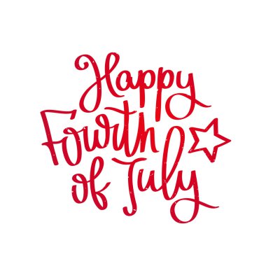 Happy 4th of July. The trend calligraphy