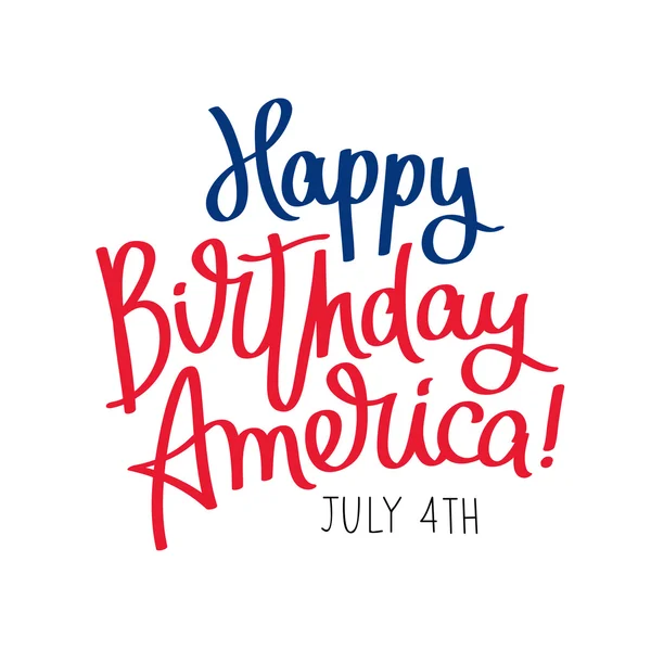 Happy Birthday America. 4th of July — Stock Vector