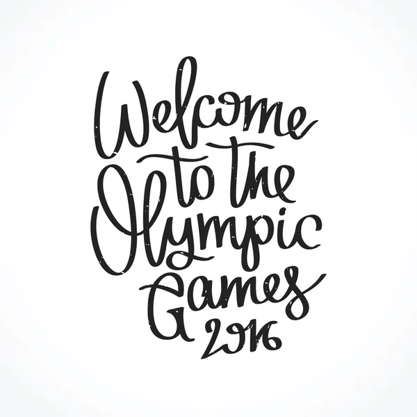 오신 것을 환영 합니다 올림픽 2016 — 스톡 벡터