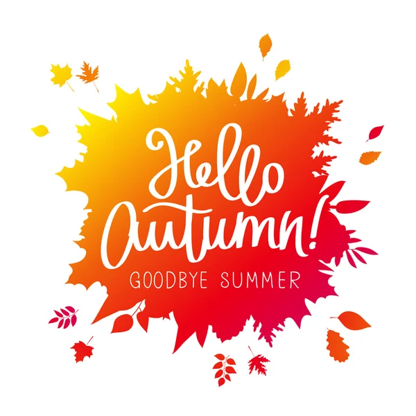 Hola, Autumn. Adiós, Summer. — Archivo Imágenes Vectoriales