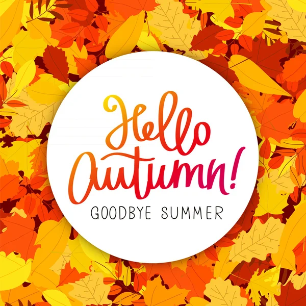 Hola, Autumn. Adiós, Summer. — Archivo Imágenes Vectoriales
