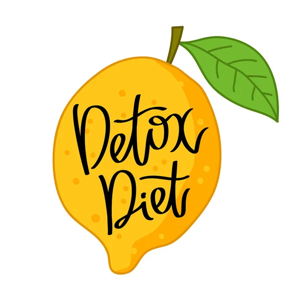 Dieta Detox. La calligrafia di tendenza — Vettoriale Stock