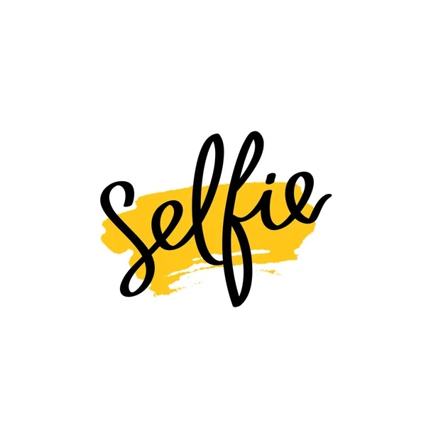 L'inscription "Selfie". La calligraphie de tendance — Image vectorielle