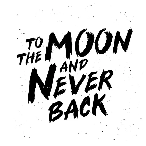 A Holdra és vissza, soha nem — Stock Vector