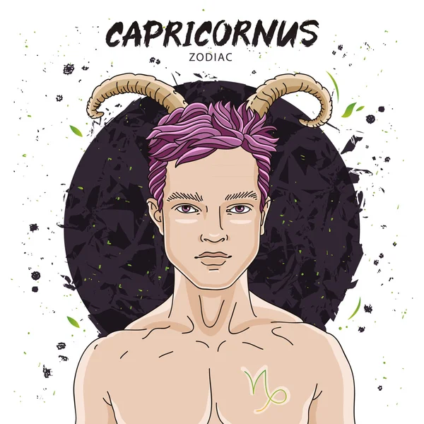Sinal de horóscopo astrológico de Capricornus — Vetor de Stock