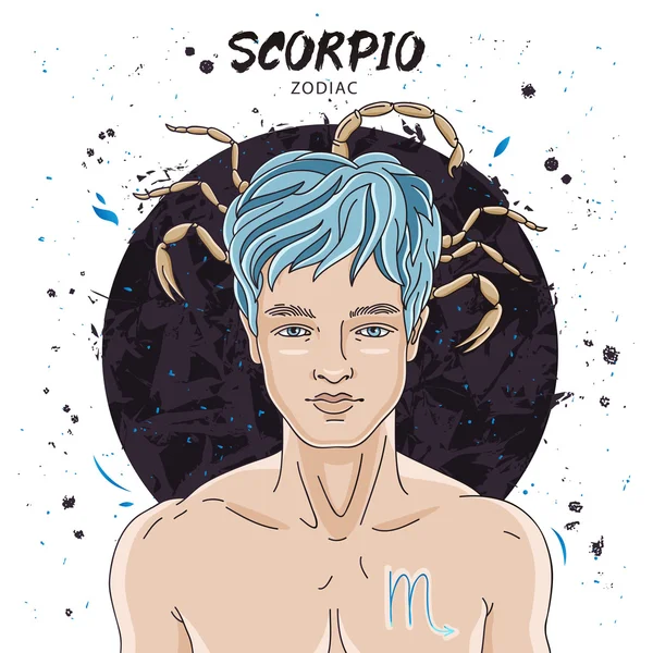 Astrologische Horoscoop teken Schorpioen. — Stockvector