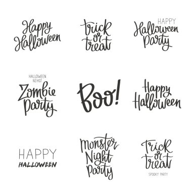 Set quotes on Halloween clipart