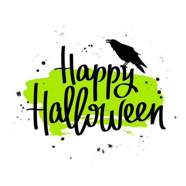 Feliz Halloween. La caligrafía de tendencia — Vector de stock