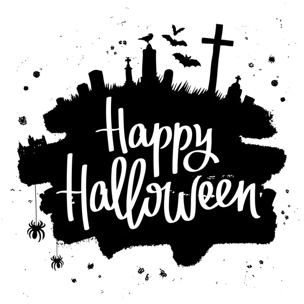 Joyeux Halloween. Calligraphie des tendances — Image vectorielle