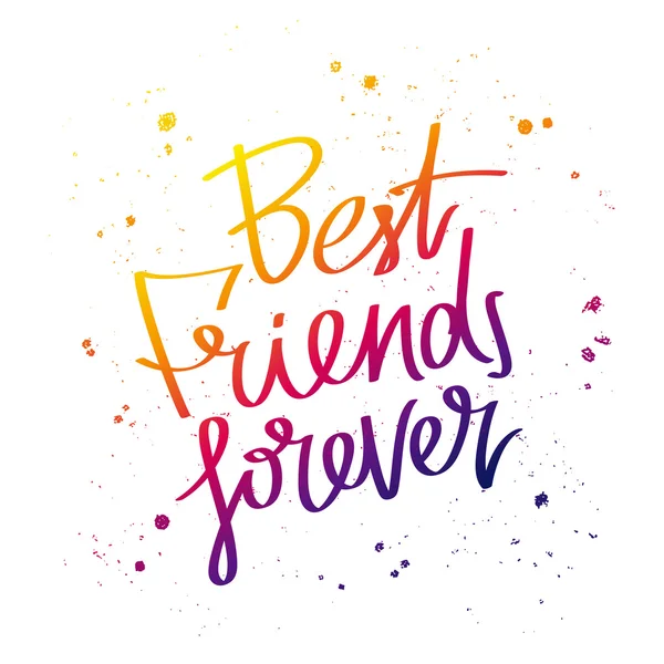 Mejores amigos para siempre. Caligrafía de tendencia — Archivo Imágenes Vectoriales