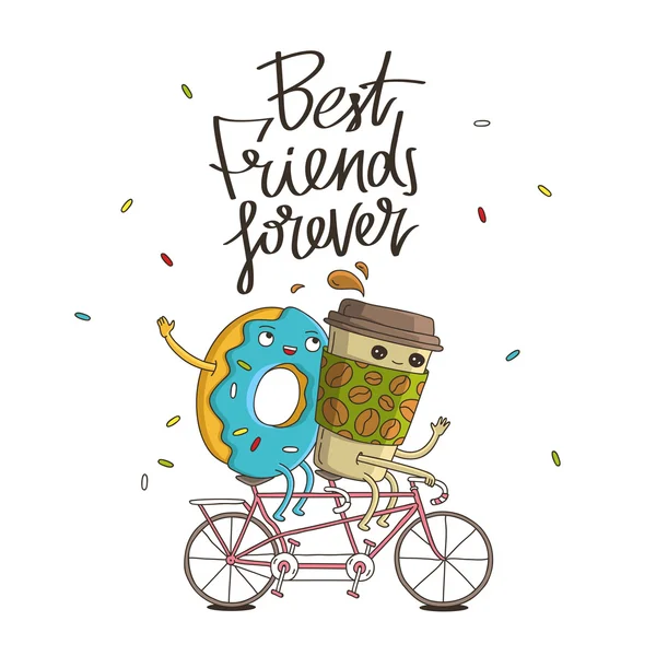 Best friends forever. The trend calligraphy — Stock Vector