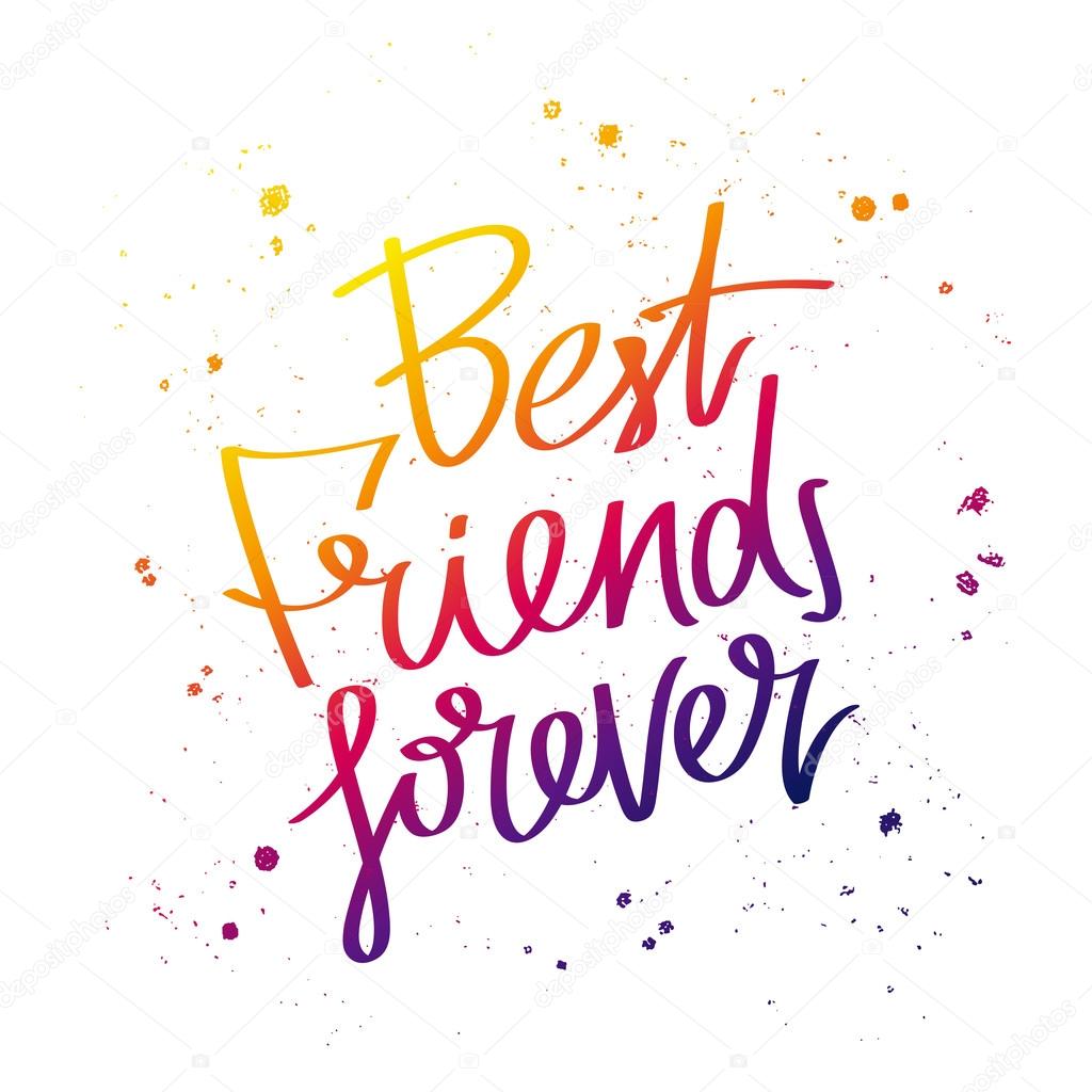 Download Best friends forever. Trend calligraphy — Stock Vector ...