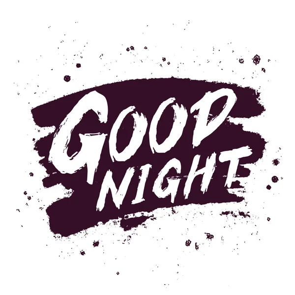 Buenas noches. Caligrafía de tendencia . — Vector de stock