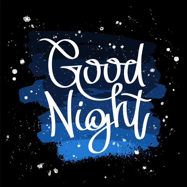 Citazione Buonanotte. Calligrafia . — Vettoriale Stock