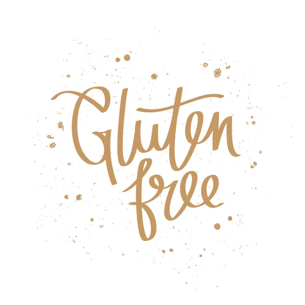 Libre de gluten. La caligrafía de tendencia — Vector de stock