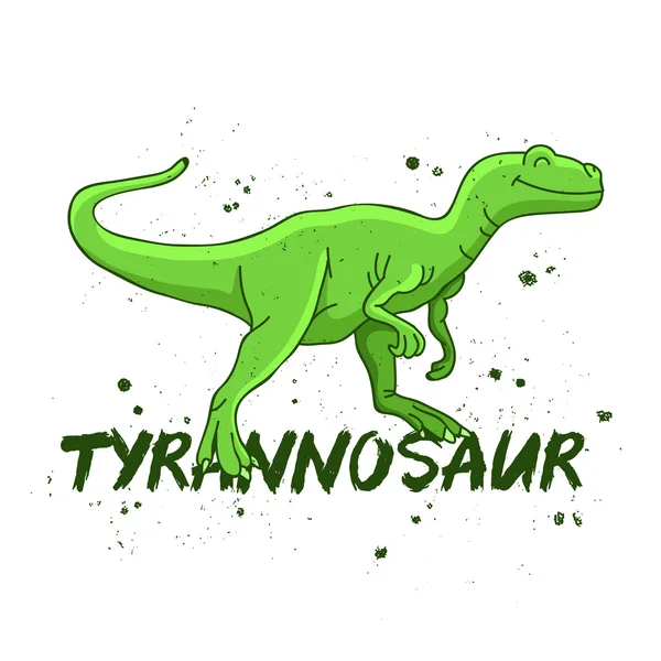 Tyrannosaur'u. Büyük yeşil dinozor. — Stok Vektör